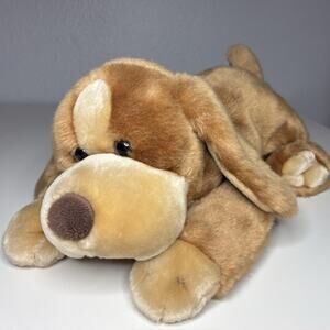 Vintage 2000 Animal Alley Darby Dog Plush 12” Brown Tan Hound Stuffed Toys R Us
